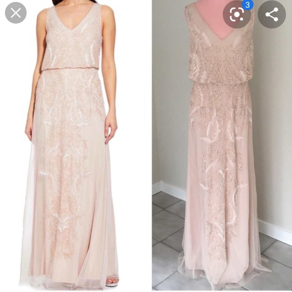 Adrianna Papell beaded gown